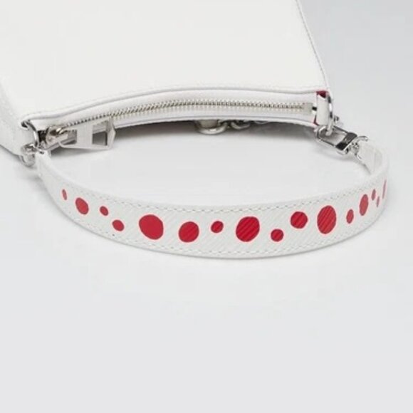 Louis Vuitton x YK White/Red Epi Painted Dots Leather Marellini Bag - Picture 8 of 12
